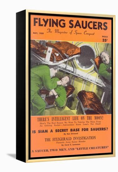 Fifties UFO Magazine Cover-null-Framed Stretched Canvas