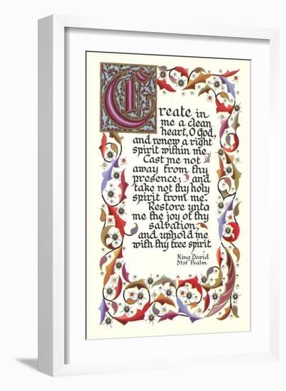 Fifty-First Psalm, King David-null-Framed Art Print