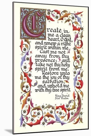 Fifty-First Psalm, King David-null-Mounted Art Print