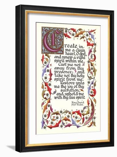 Fifty-First Psalm, King David-null-Framed Art Print