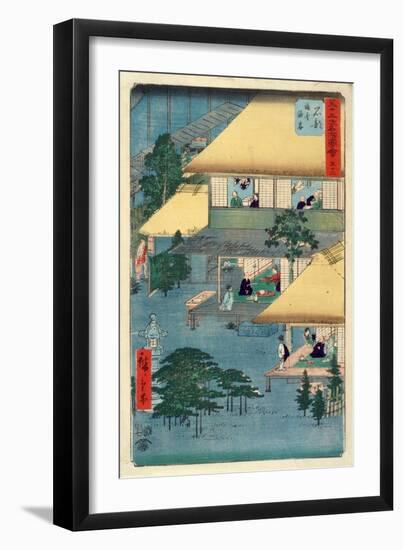 Fifty-Three Stations of the Tokaido: 52th Station, Ishibe-Ando Hiroshige-Framed Giclee Print