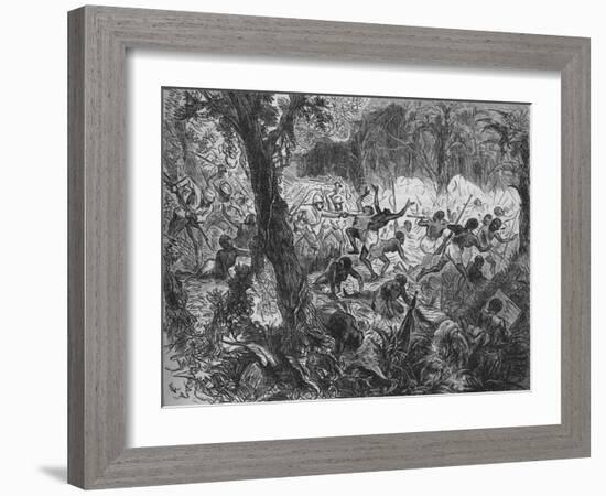 'Fight at Abracrampa', 1880-Joseph Swain-Framed Giclee Print