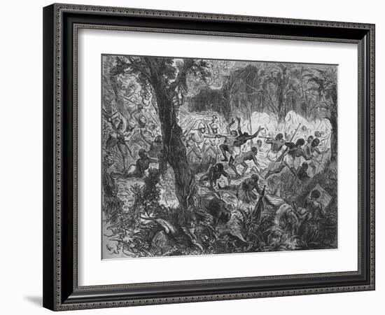 'Fight at Abracrampa', 1880-Joseph Swain-Framed Giclee Print