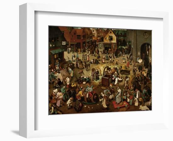 Fight Between Carnival and Lent, 1559-Pieter Bruegel the Elder-Framed Giclee Print