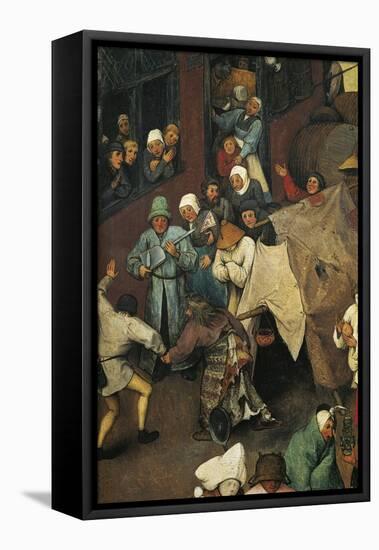 Fight Between Carnival and Lent, 1559-Pieter Brueghel the Younger-Framed Premier Image Canvas