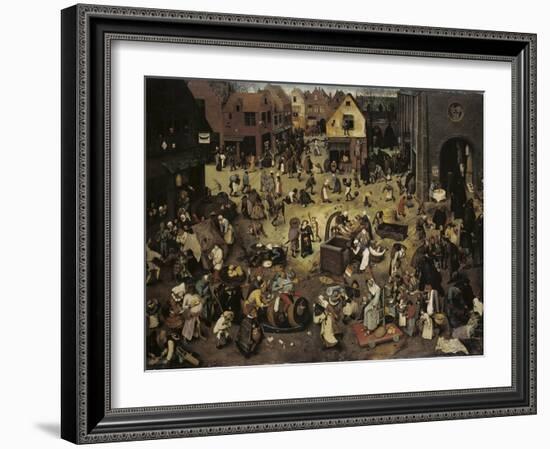 Fight Between Carnival and Lent, c.1559-Pieter Bruegel the Elder-Framed Giclee Print