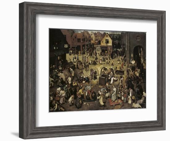 Fight Between Carnival and Lent, c.1559-Pieter Bruegel the Elder-Framed Giclee Print