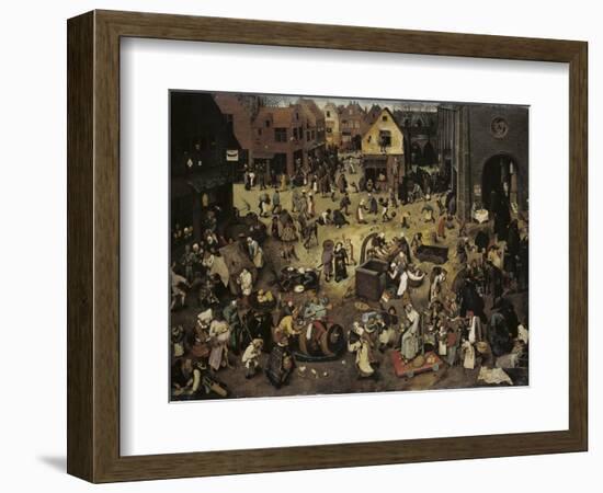 Fight Between Carnival and Lent, c.1559-Pieter Bruegel the Elder-Framed Giclee Print