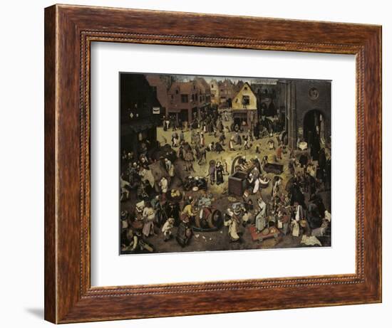 Fight Between Carnival and Lent, c.1559-Pieter Bruegel the Elder-Framed Giclee Print