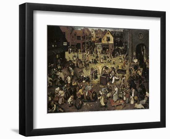 Fight Between Carnival and Lent, c.1559-Pieter Bruegel the Elder-Framed Giclee Print