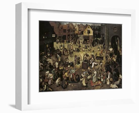 Fight Between Carnival and Lent, c.1559-Pieter Bruegel the Elder-Framed Giclee Print