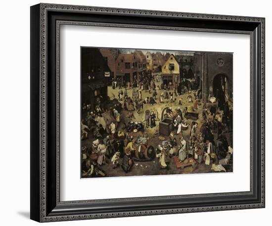 Fight Between Carnival and Lent, c.1559-Pieter Bruegel the Elder-Framed Giclee Print