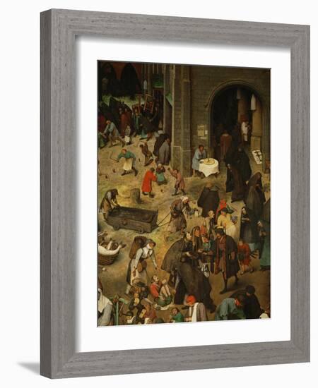 Fight Between Carnival and Lent, Detail-Pieter Bruegel the Elder-Framed Giclee Print