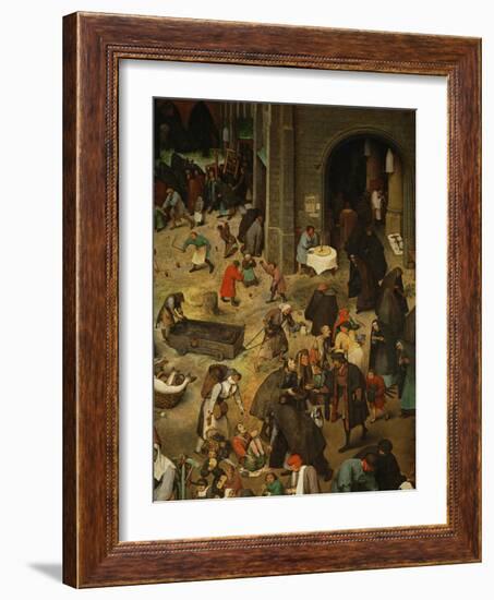 Fight Between Carnival and Lent, Detail-Pieter Bruegel the Elder-Framed Giclee Print