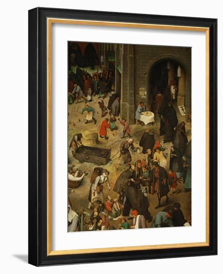 Fight Between Carnival and Lent, Detail-Pieter Bruegel the Elder-Framed Giclee Print