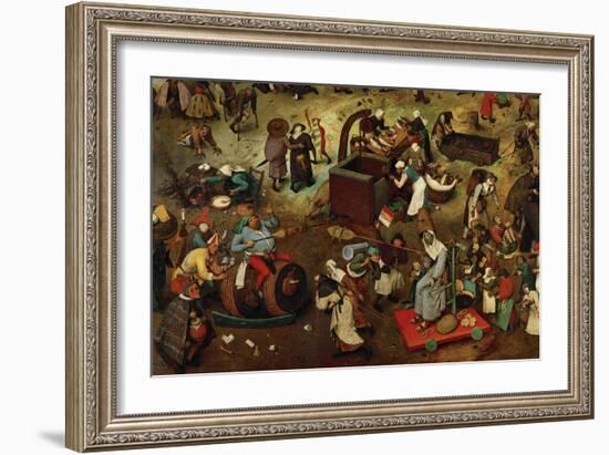 Fight Between Carnival and Lent, Detail-Pieter Bruegel the Elder-Framed Giclee Print