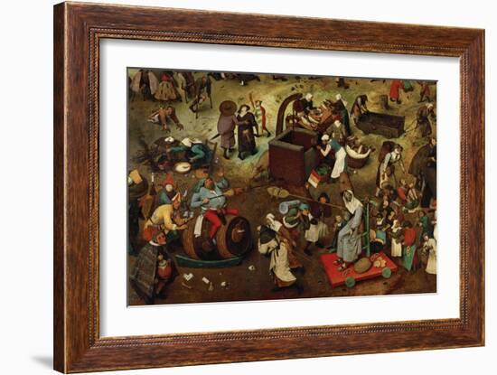 Fight Between Carnival and Lent, Detail-Pieter Bruegel the Elder-Framed Giclee Print