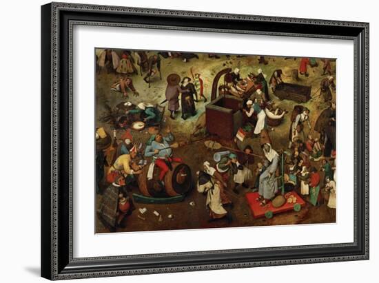 Fight Between Carnival and Lent, Detail-Pieter Bruegel the Elder-Framed Giclee Print