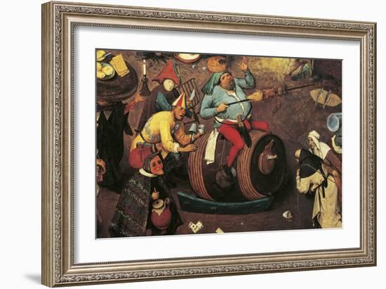 Fight Between Carnival and Lent-Pieter Brueghel the Younger-Framed Giclee Print