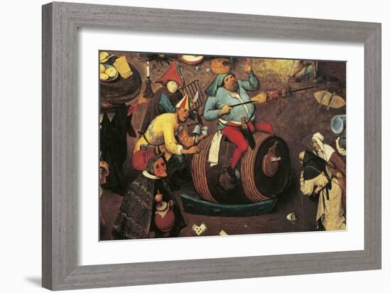 Fight Between Carnival and Lent-Pieter Brueghel the Younger-Framed Giclee Print