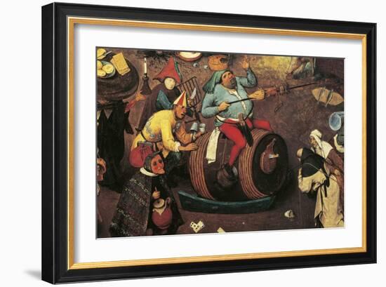 Fight Between Carnival and Lent-Pieter Brueghel the Younger-Framed Giclee Print