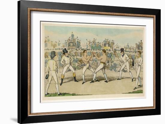 Fight Between Jack Randall and Martin the Baker-W.e. Downing-Framed Art Print