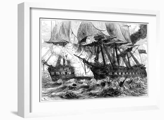 Fight Between USS Chesapeake and HMS Shannon, 1813-null-Framed Giclee Print