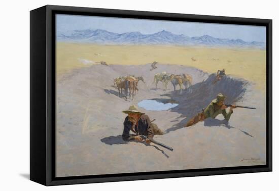 Fight for the Waterhole, 1903 (Oil on Canvas)-Frederic Remington-Framed Premier Image Canvas