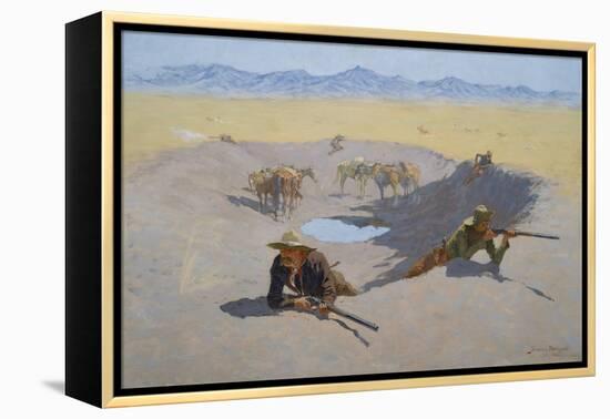 Fight for the Waterhole, 1903 (Oil on Canvas)-Frederic Remington-Framed Premier Image Canvas