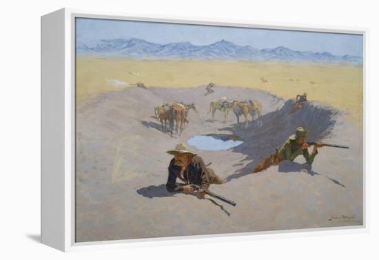 Fight for the Waterhole, 1903 (Oil on Canvas)-Frederic Remington-Framed Premier Image Canvas