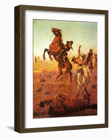 Fight for Water-Charles Shreyvogel-Framed Art Print