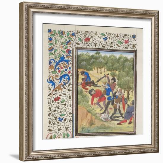 Fight in a Wood Between Christians and Saracens, 1460S-null-Framed Giclee Print