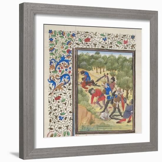 Fight in a Wood Between Christians and Saracens, 1460S-null-Framed Giclee Print