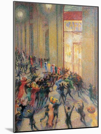 Fight in the Arcade-Umberto Boccioni-Mounted Art Print