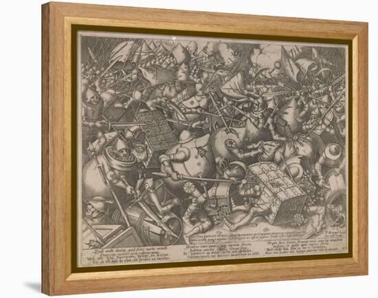 Fight of the Money-Bags and the Coffers, C. 1560-Pieter van der Heyden-Framed Premier Image Canvas