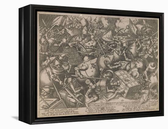 Fight of the Money-Bags and the Coffers, C. 1560-Pieter van der Heyden-Framed Premier Image Canvas