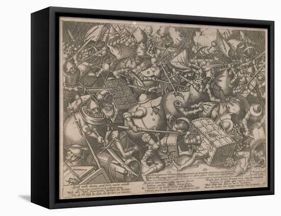 Fight of the Money-Bags and the Coffers, C. 1560-Pieter van der Heyden-Framed Premier Image Canvas