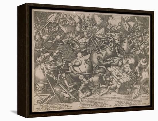 Fight of the Money-Bags and the Coffers, C. 1560-Pieter van der Heyden-Framed Premier Image Canvas