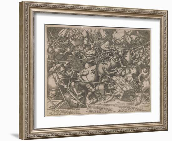 Fight of the Money-Bags and the Coffers, C. 1560-Pieter van der Heyden-Framed Giclee Print