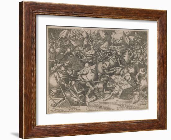 Fight of the Money-Bags and the Coffers, C. 1560-Pieter van der Heyden-Framed Giclee Print