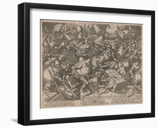 Fight of the Money-Bags and the Coffers, C. 1560-Pieter van der Heyden-Framed Giclee Print