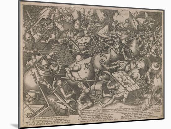 Fight of the Money-Bags and the Coffers, C. 1560-Pieter van der Heyden-Mounted Giclee Print