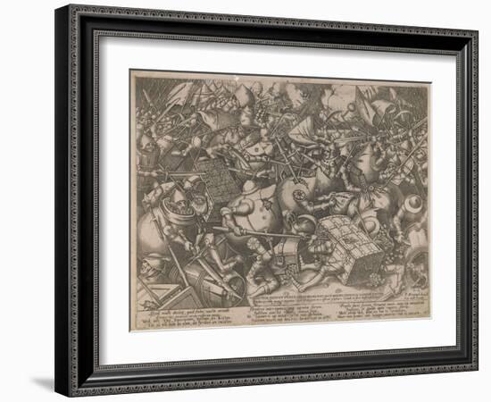 Fight of the Money-Bags and the Coffers, C. 1560-Pieter van der Heyden-Framed Giclee Print