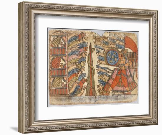 Fight of the Mongoose and the Serpent Armies from the 'Story of Babhruvahana', c.1850-Indian School-Framed Giclee Print