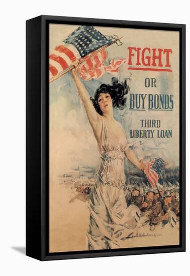 FIGHT! or Buy Bonds: Third Liberty Loan-Howard Chandler Christy-Framed Stretched Canvas