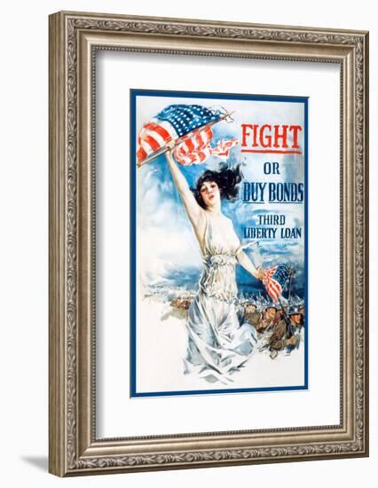 Fight or Buy Bonds-Vintage Reproduction-Framed Giclee Print