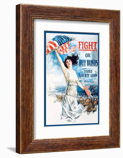 Fight or Buy Bonds-Vintage Reproduction-Framed Giclee Print