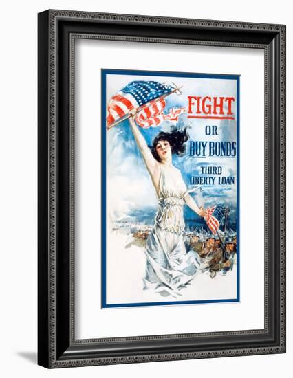 Fight or Buy Bonds-Vintage Reproduction-Framed Giclee Print