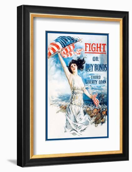 Fight or Buy Bonds-Vintage Reproduction-Framed Giclee Print