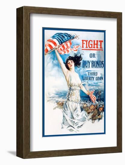 Fight or Buy Bonds-Vintage Reproduction-Framed Giclee Print